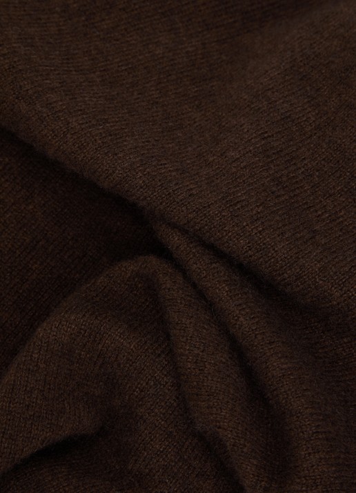 Absolut Cashmere. Danika sjaal van kasjmier met gemêleerd dessin 165 x 80 cm - detail 2 chocoladebruin