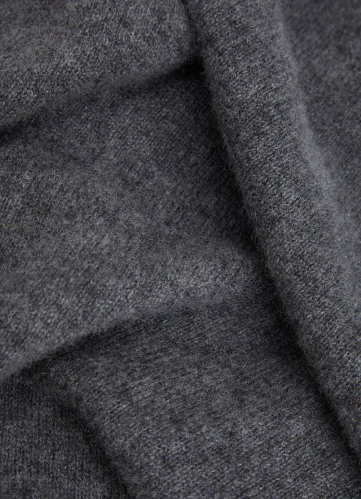 Absolut Cashmere. Danika sjaal van kasjmier met gemêleerd dessin 165 x 80 cm - detail 2 grijsmele