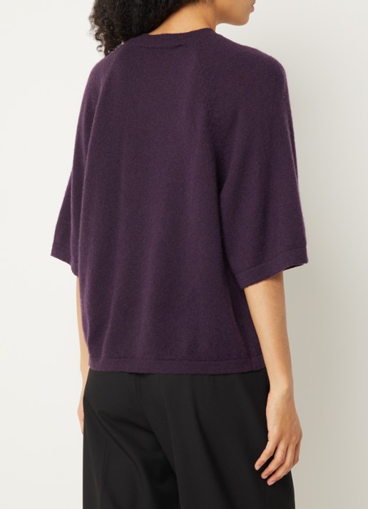 Absolut Cashmere. Leana fijngebreide pullover van kasjmier - achterkant 4 paars