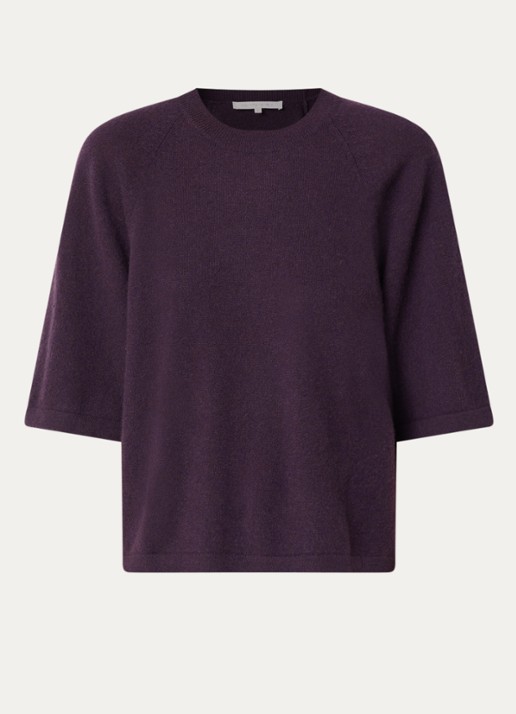 Absolut Cashmere. Leana fijngebreide pullover van kasjmier - voorkant paars