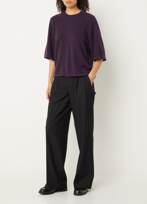 Absolut Cashmere. Leana fijngebreide pullover van kasjmier - voorkant 2 paars