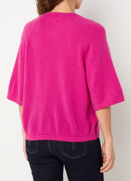 Absolut Cashmere. Leana fijngebreide trui van kasjmier - achterkant 4 fuchsia