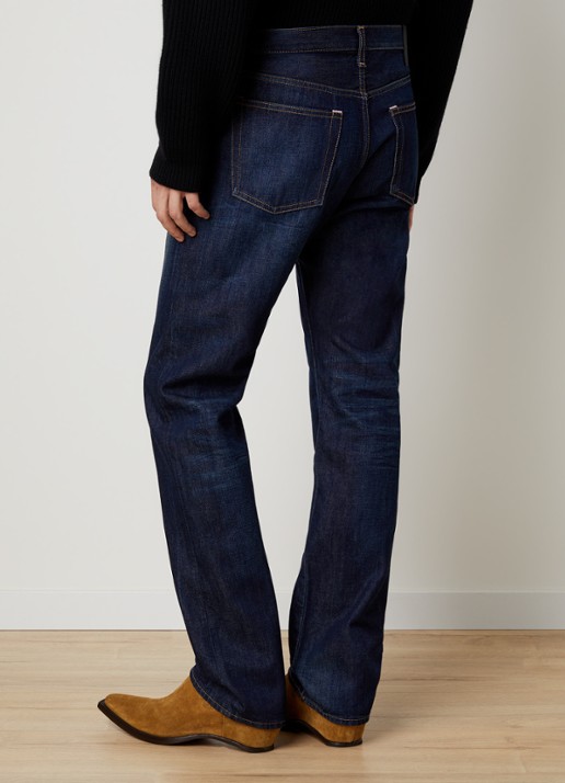 Acne Studios 1996M straight leg jeans met donkere wassing - achterkant 6 indigo
