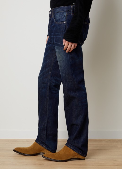 Acne Studios 1996M straight leg jeans met donkere wassing - detail 2 indigo