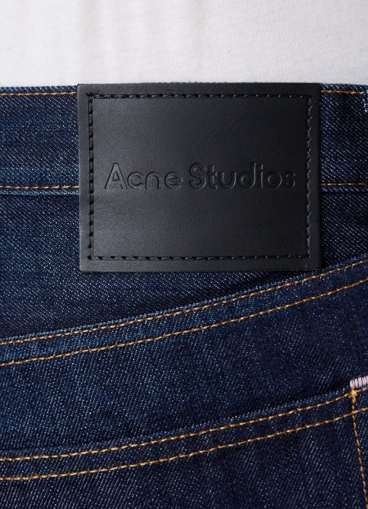 Acne Studios 1996M straight leg jeans met donkere wassing - detail 3 indigo