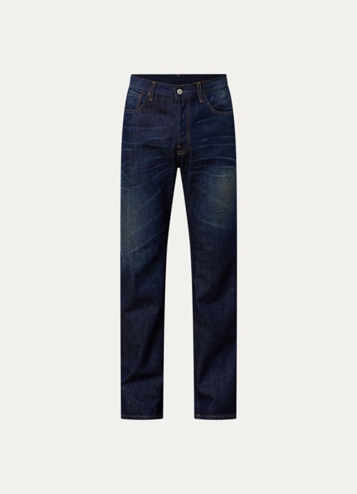 Acne Studios 1996M straight leg jeans met donkere wassing - voorkant 4 indigo