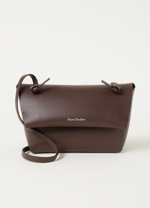 Acne Studios Alexandra Large crossbodytas van leer - voorkant 2 donkerbruin