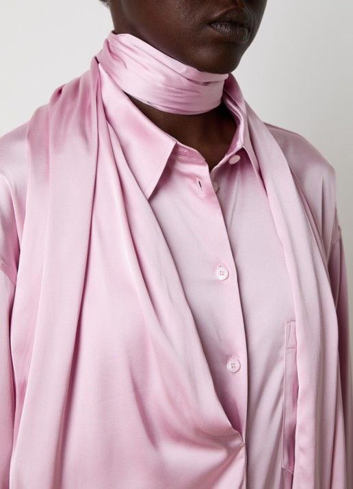 Acne Studios Blouse van satijn - detail 3 roze