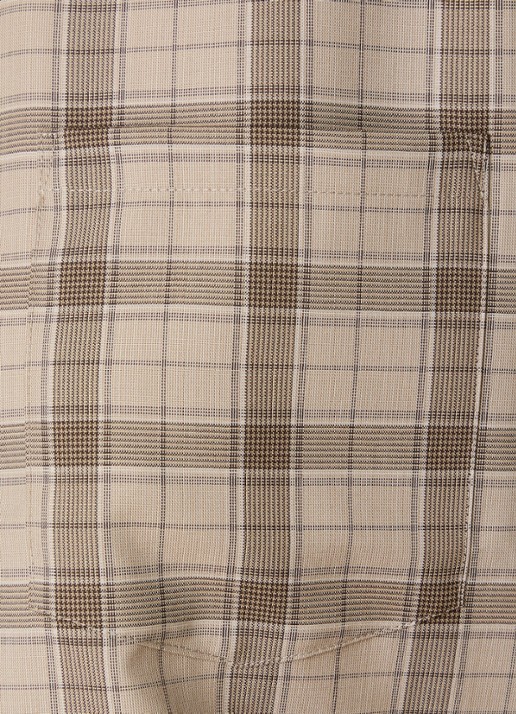 Acne Studios Blouse van wol met ruitdessin - detail 3 zand