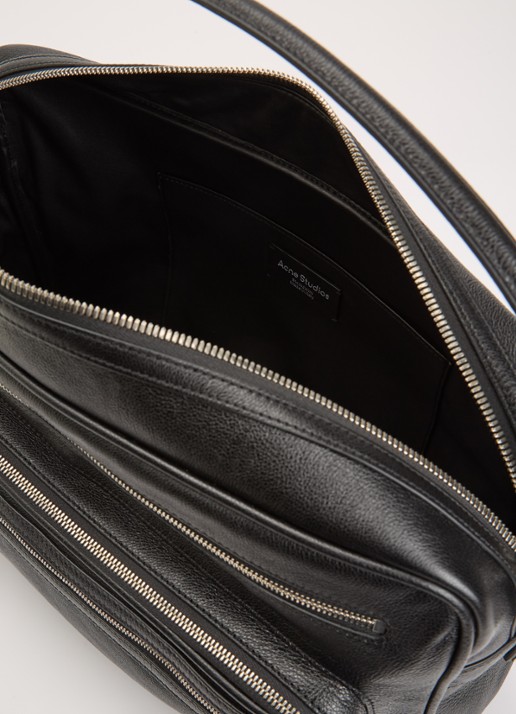 Acne Studios Camero schoudertas van kalfsleer - detail 5 zwart