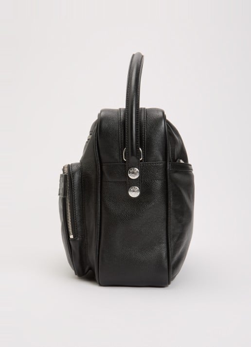 Acne Studios Camero schoudertas van kalfsleer - detail 6 zwart