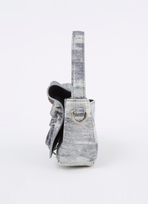 Acne Studios Crossbodytas van kalfsleer met afneembare schouderriem - detail 2 grijs