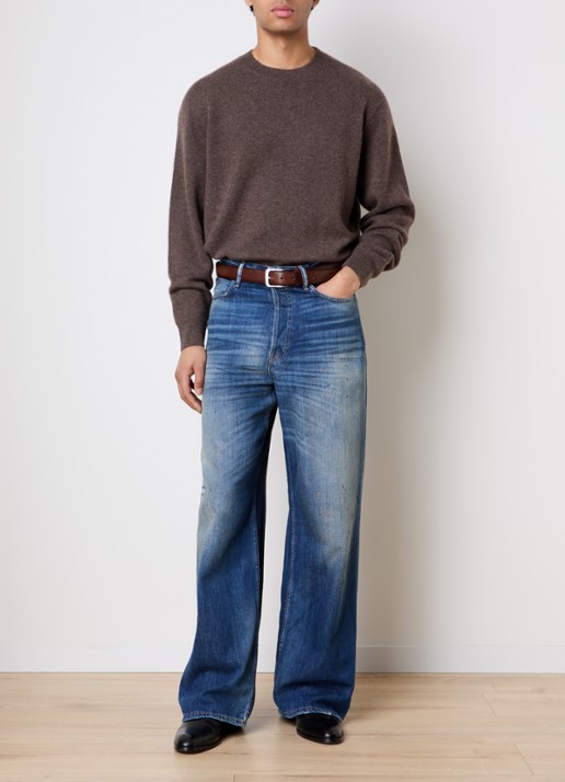 Acne Studios Fijngebreide trui in kasjmierblend - voorkant 4 bruin