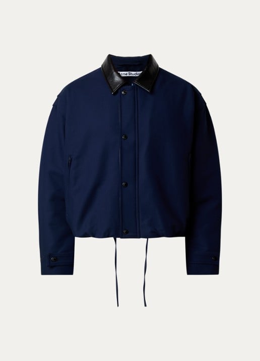 Acne Studios Gewatteerd jack met steekzakken - voorkant donkerblauw