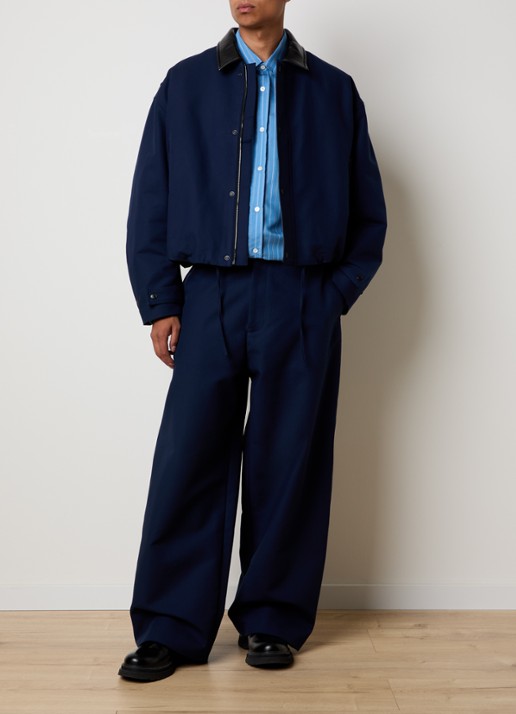 Acne Studios Gewatteerd jack met steekzakken - voorkant 2 donkerblauw