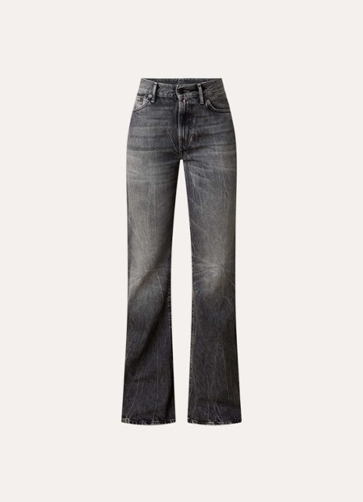 Acne Studios High waist flared jeans met gekleurde wassing - voorkant 5 grijs
