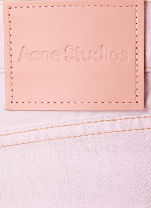 Acne Studios High waist straight leg jeans met gekleurde wassing - detail 3 roze