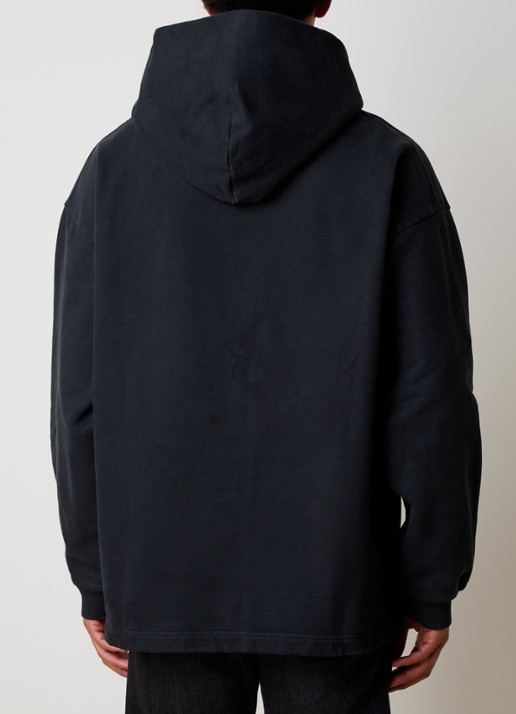 Acne Studios Hoodie met steekzakken en logo - achterkant 3 zwart