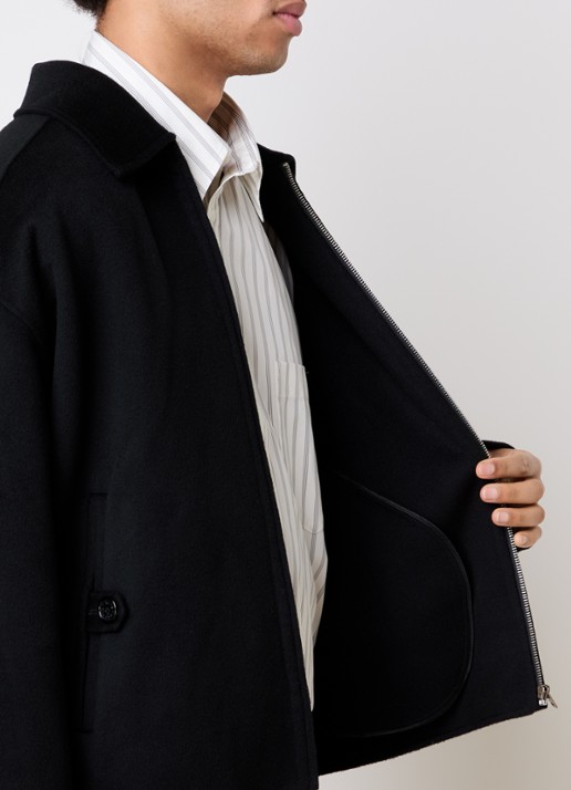 Acne Studios Jack in kasjmierblend met steekzakken - detail 2 zwart