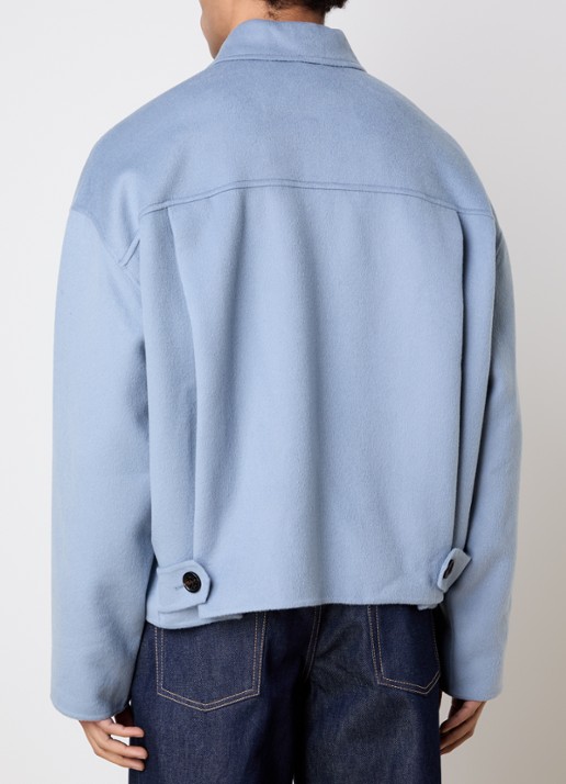 Acne Studios Jack in kasjmierblend met steekzakken - achterkant 4 blauw