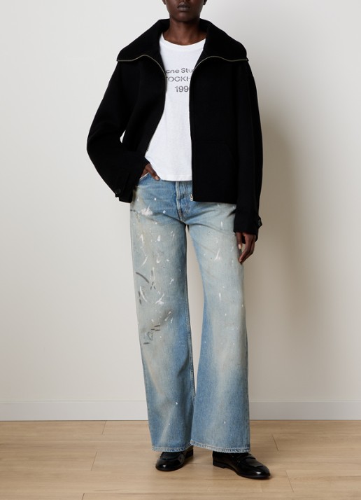Acne Studios Jack in kasjmierblend - voorkant 6 zwart