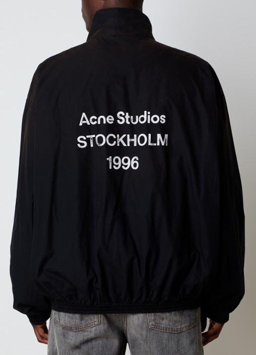 Acne Studios Jack met logo- en backprint - achterkant zwart