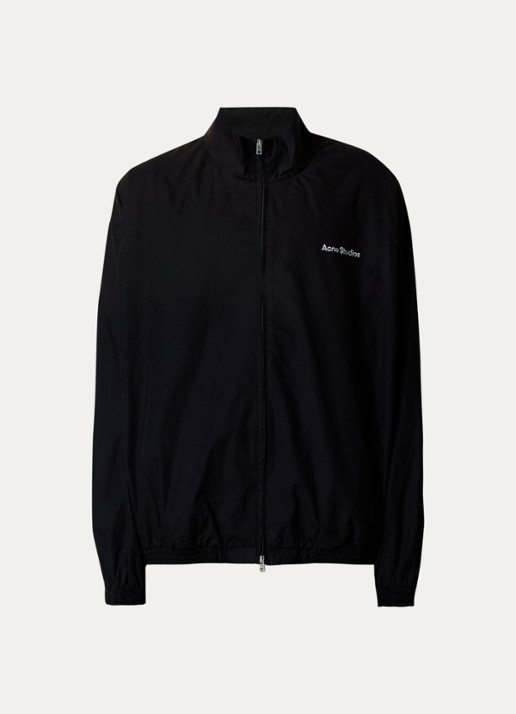 Acne Studios Jack met logo- en backprint - voorkant 2 zwart