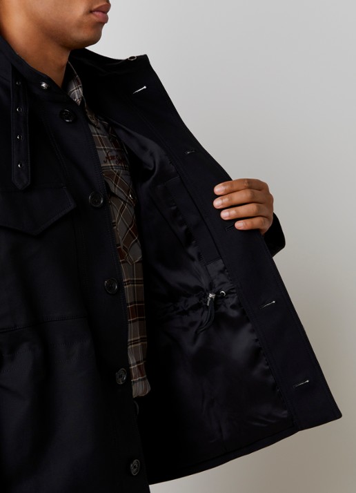 Acne Studios Jack met opstaande kraag - detail 2 zwart