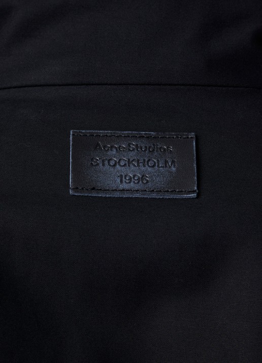Acne Studios Jack met opstaande kraag - detail 3 zwart