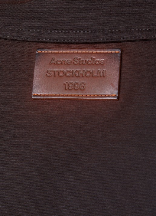 Acne Studios Jack van canvas met donsvulling - detail 3 donkerbruin