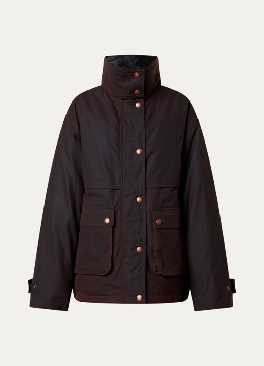Acne Studios Jack van canvas met donsvulling - voorkant 4 donkerbruin