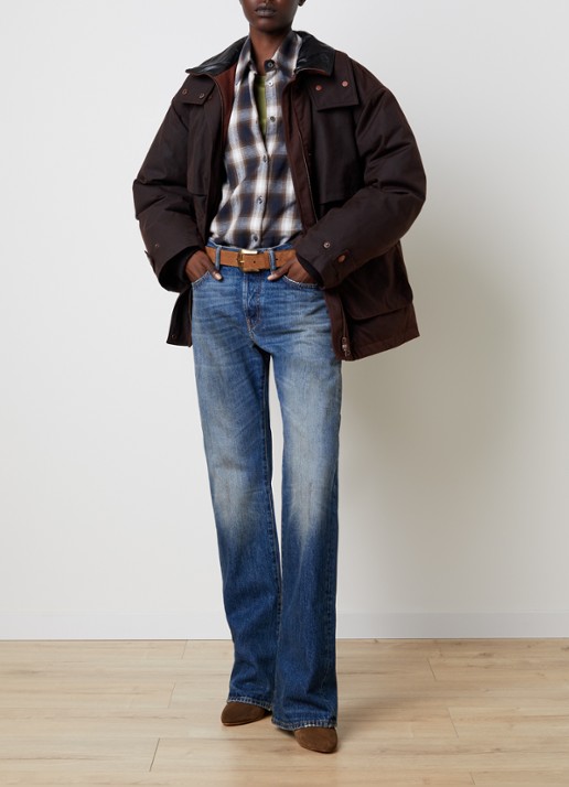 Acne Studios Jack van canvas met donsvulling - voorkant 5 donkerbruin