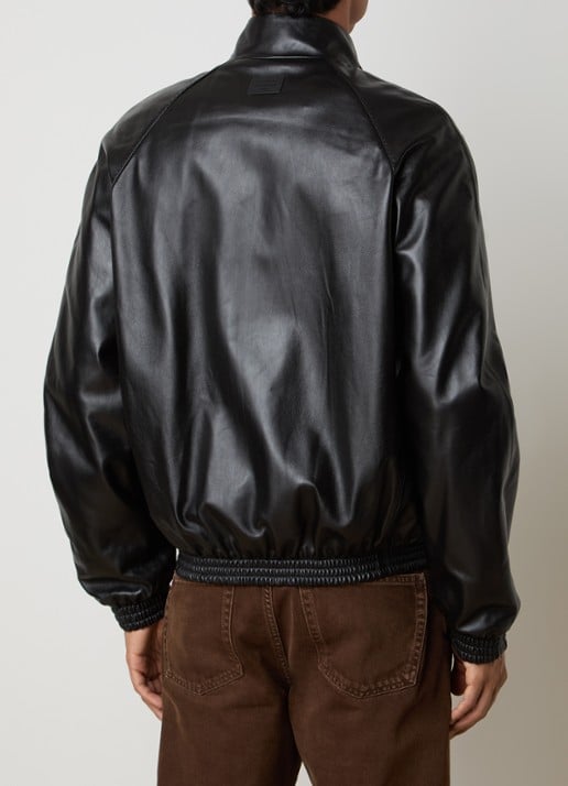 Acne Studios Jack van lamsleer met steekzakken - achterkant zwart