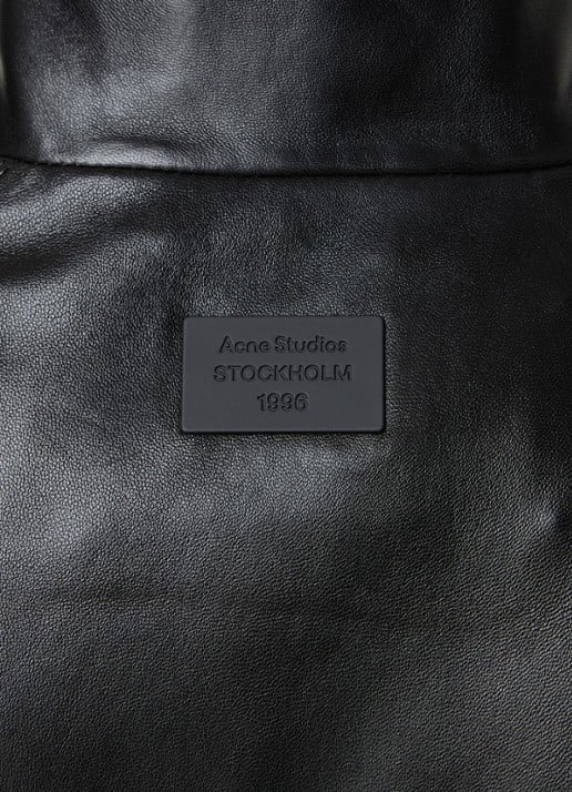 Acne Studios Jack van lamsleer met steekzakken - detail 3 zwart