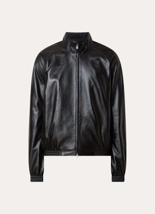 Acne Studios Jack van lamsleer met steekzakken - voorkant 5 zwart