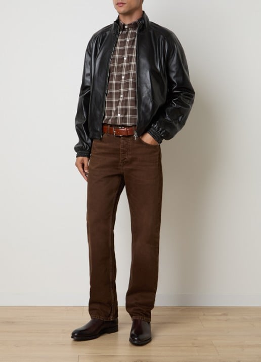 Acne Studios Jack van lamsleer met steekzakken - voorkant 6 zwart