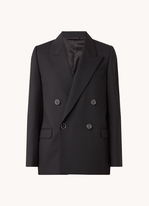 Acne Studios Janny double-breasted blazer in wolblend - voorkant 2 zwart