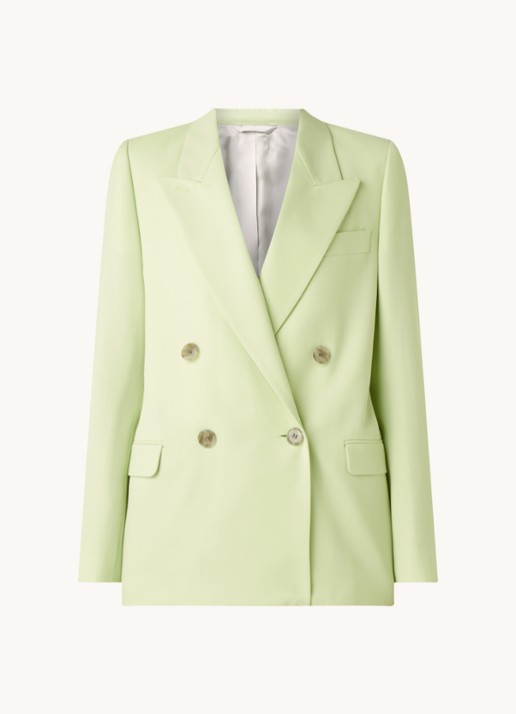 Acne Studios Janny double-breasted blazer in wolblend - voorkant 2 lime
