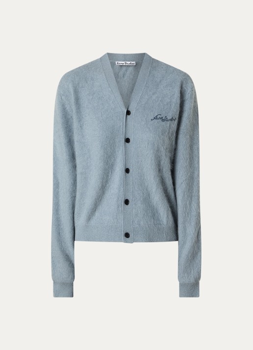 Acne Studios Klasher fijngebreid vest met logoborduring