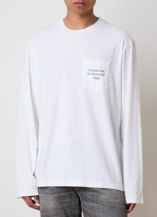 Acne Studios Longsleeve met borstzak en logo