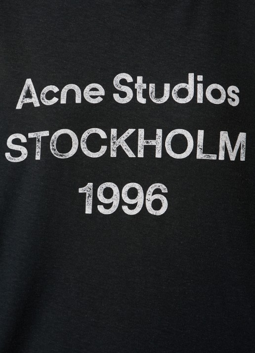 Acne Studios Longsleeve met logoprint en verwassen afwerking - detail 3 zwart