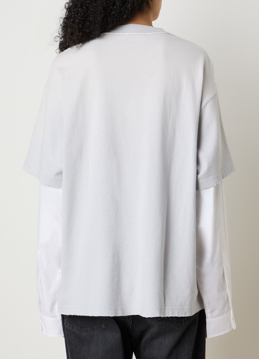 Acne Studios Longsleeve met logoprint - achterkant 5 blauwgrijs