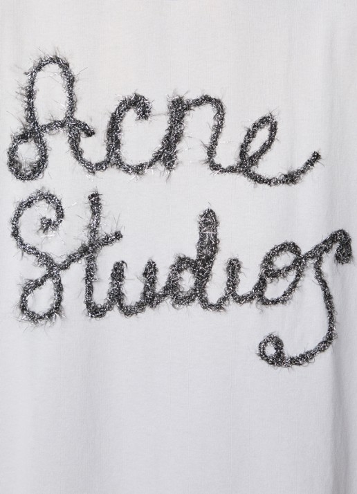 Acne Studios Longsleeve met logoprint - detail 4 blauwgrijs