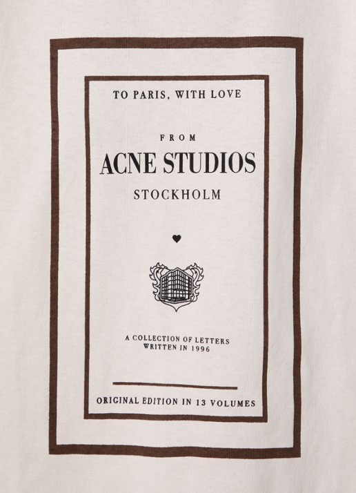 Acne Studios Longsleeve met logoprint - detail 5 beige