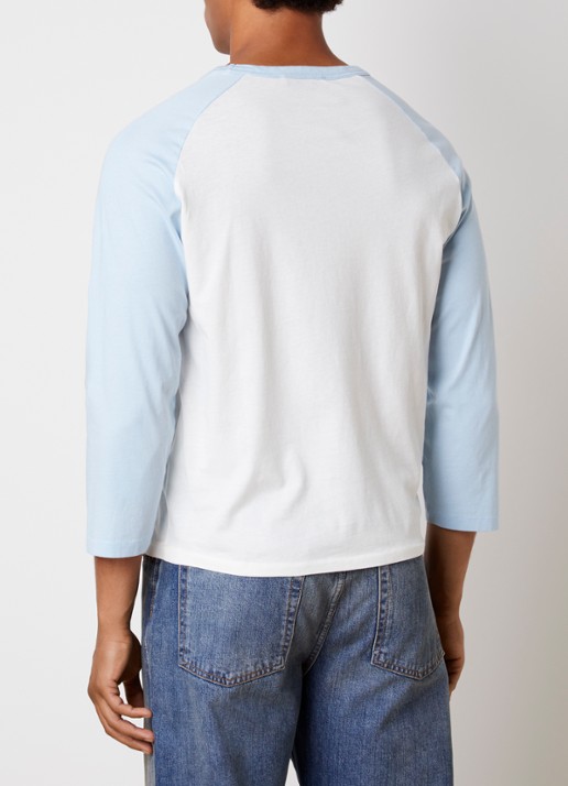 Acne Studios Longsleeve met print - achterkant 3 lichtblauw