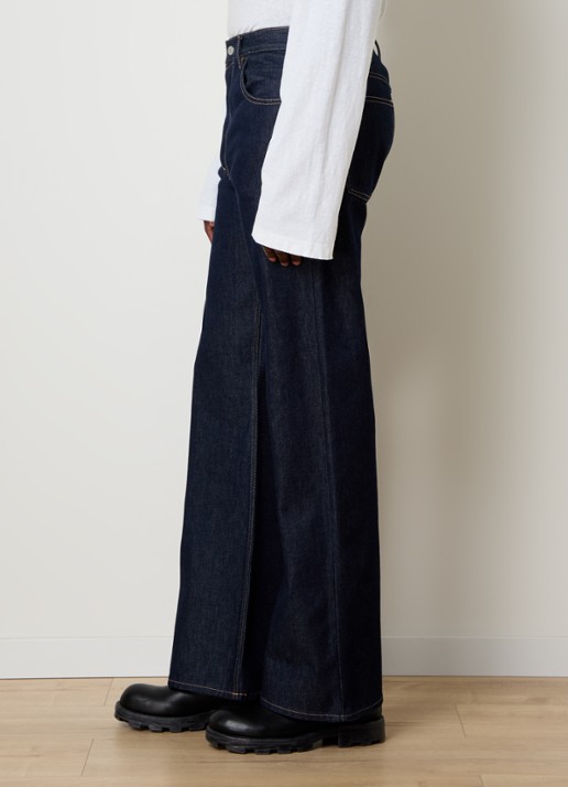 Acne Studios Loose fit jeans met donkere wassing en steekzakken - detail 5 indigo