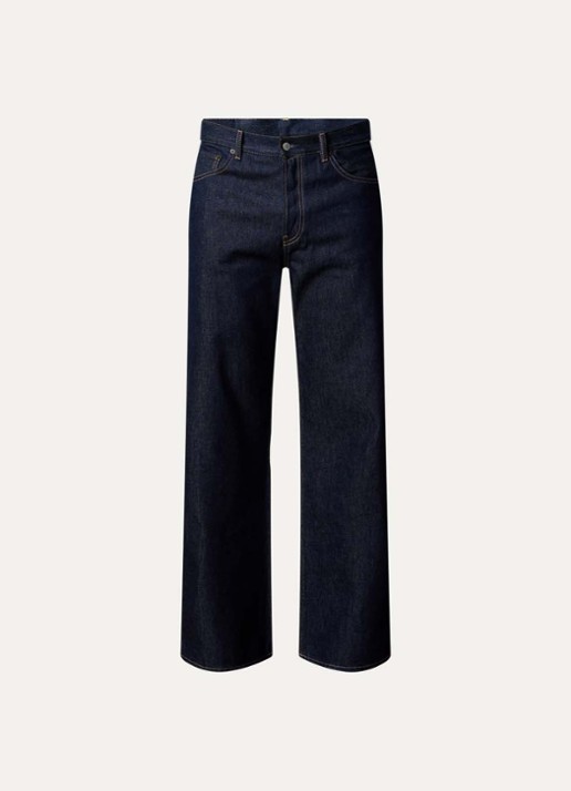 Acne Studios Loose fit jeans met donkere wassing en steekzakken - voorkant 2 indigo