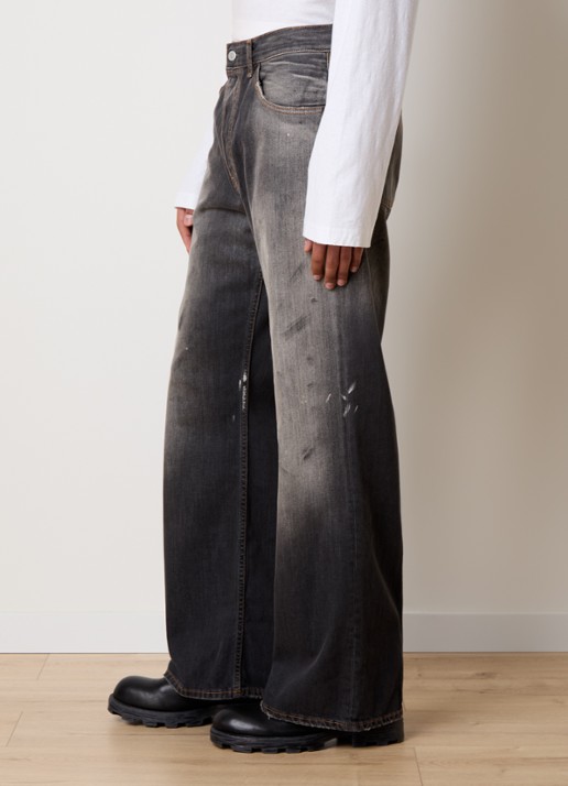 Acne Studios Loose fit jeans met gekleurde wassing - detail 3 antraciet