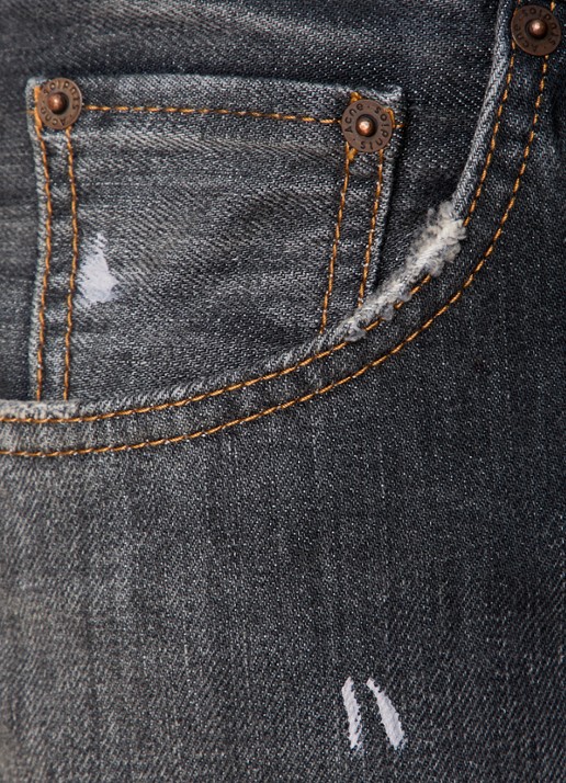 Acne Studios Loose fit jeans met gekleurde wassing - detail 6 zwart