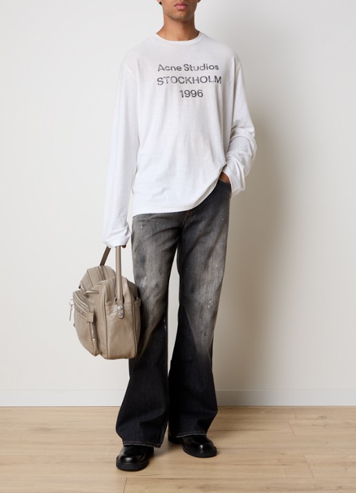 Acne Studios Loose fit jeans met gekleurde wassing - voorkant 2 zwart